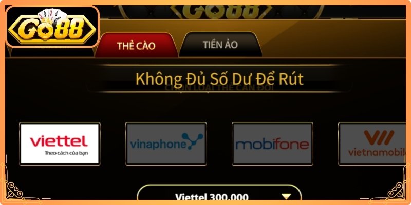 Rút Tiền Go88 – Các Bước Nhận Vốn An Toàn Và Hiệu Quả 3 Điều kiện yêu cầu thành viên chưa đáp ứng